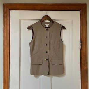 Vintage Anne Taylor vest with burgundy lining.